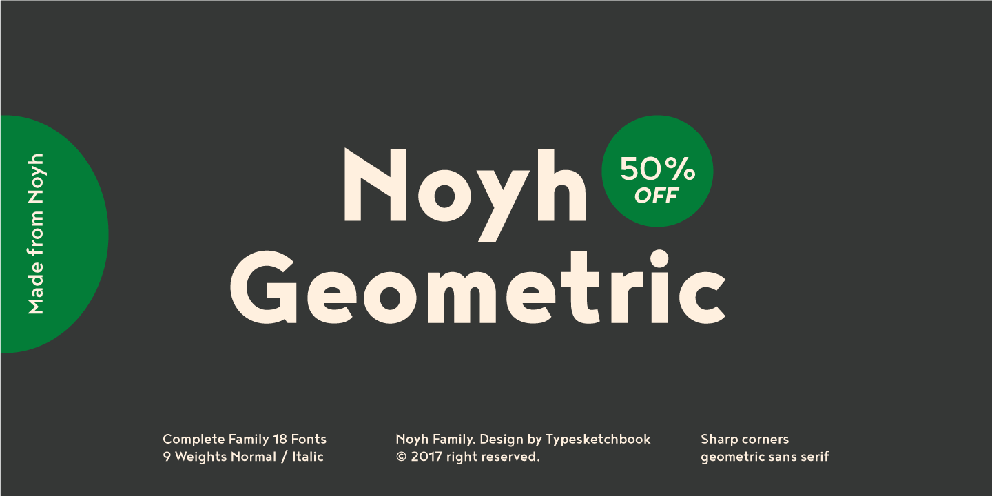 Noyh Geometric Slim Thin Font preview